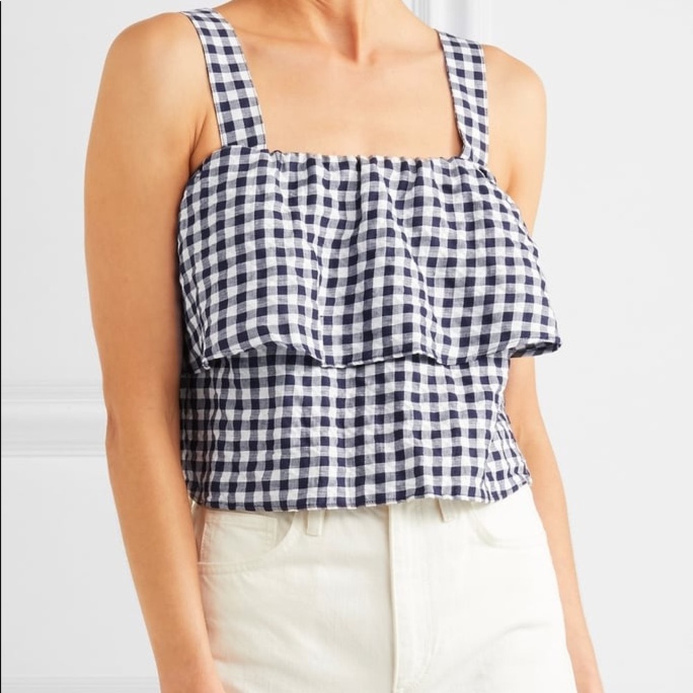 Madewell gingham tiered top